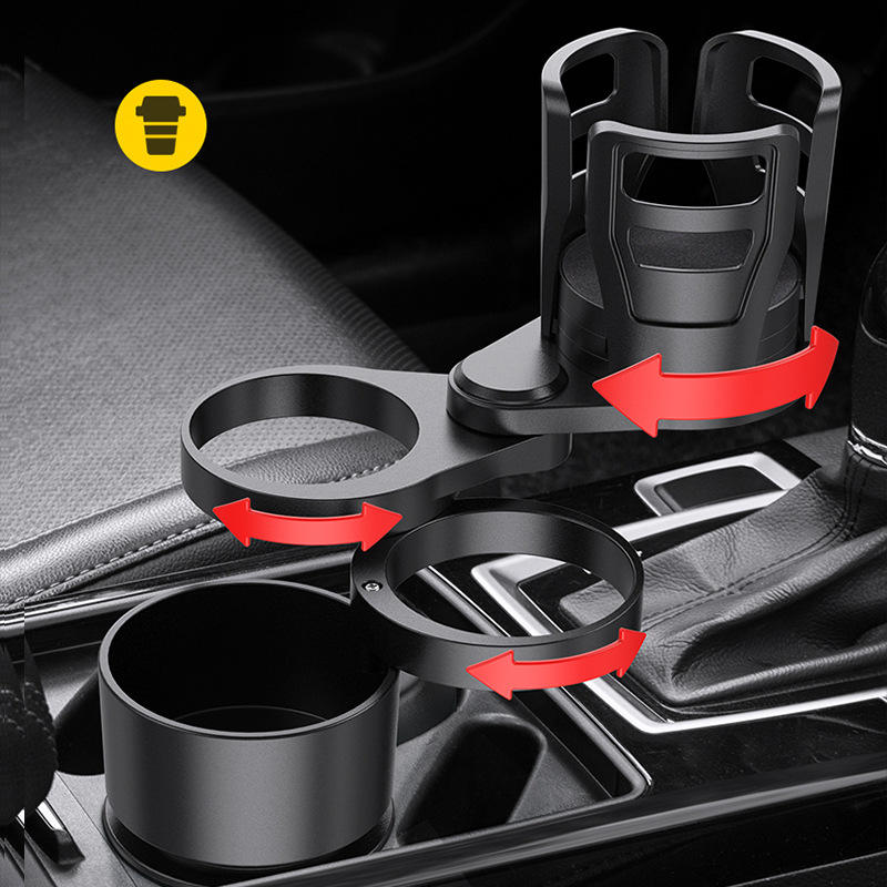 4-in-1 Universal Car Cup Holder Expander Adapter - 360° Rotating Adjustable B<i></i>ase for Large Bottles P